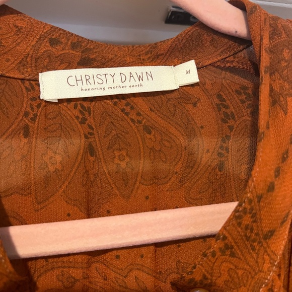 SOLD Christy Dawn Elle Dress in Pumpkin Paisley M - Picture 5 of 7